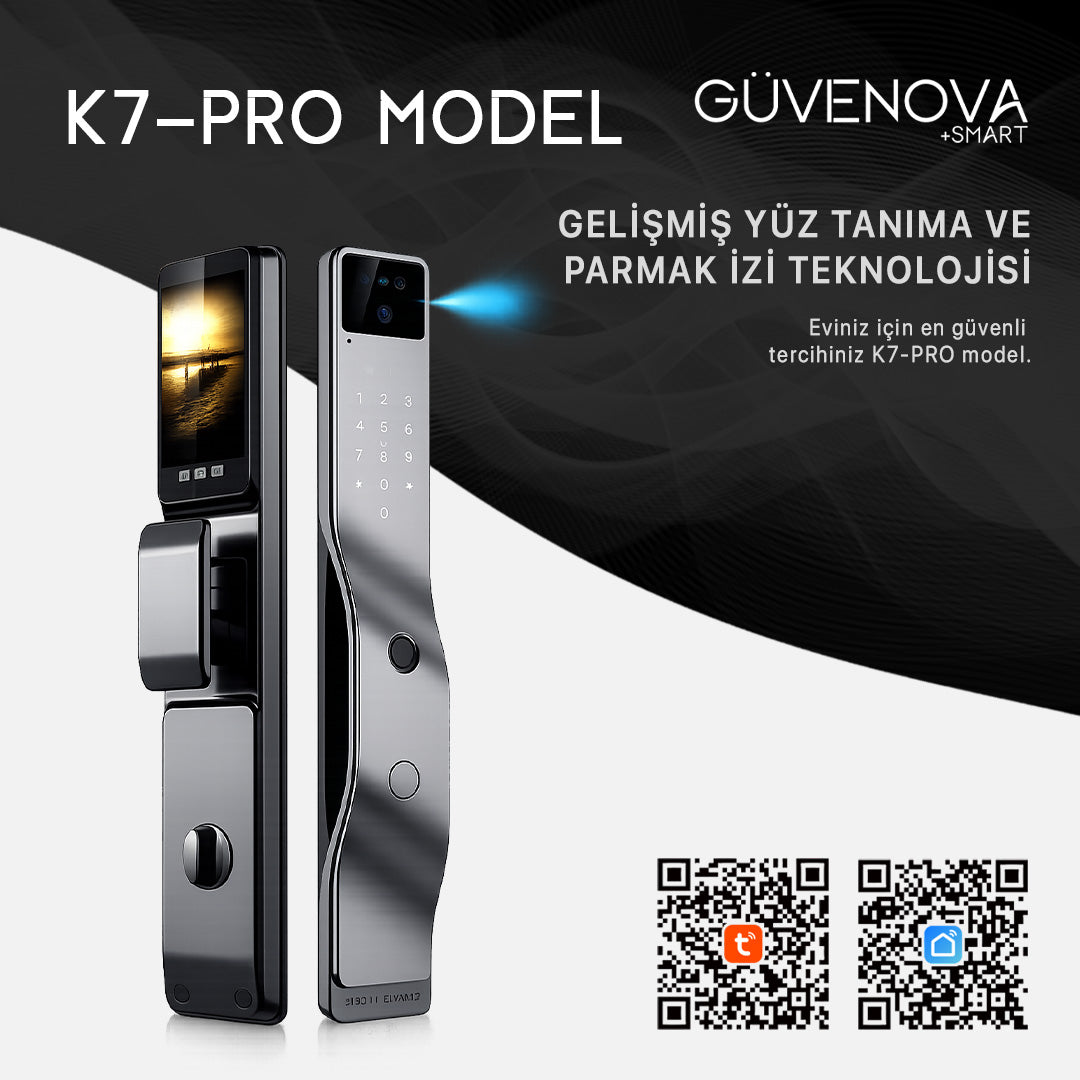 K7-PRO Tuya Destekli Akıllı Kapı Kilidi